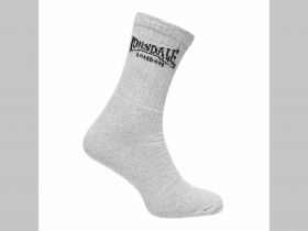 Lonsdale šedé pánske ponožky univerzálna veľkosť 7-11 materiál 65%bavlna 25%polyester 10%iné textilné materiály